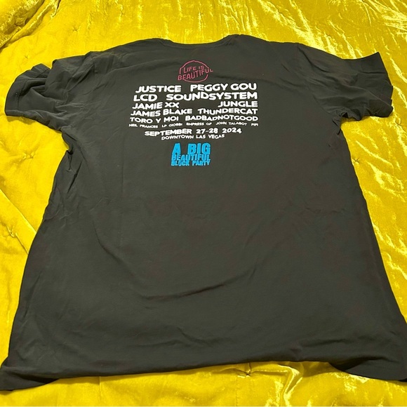 Life is Beautiful Men's Charcoal XXL Graphic Music Festival Tee - Picture 3 of 3